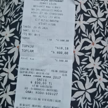 Yuvarlak Çay Restaurant Haksız Olarak Fazladan Para Alıyorlar