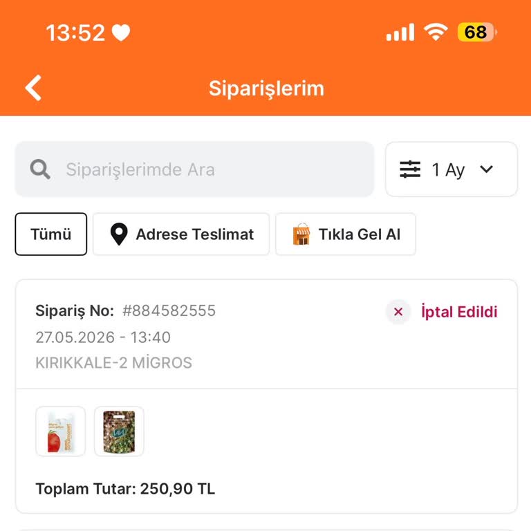 Migros Sanal Market'te Tekrarlanan Sipariş İptalleri Ve Kayıp Kampanya İndirimleri