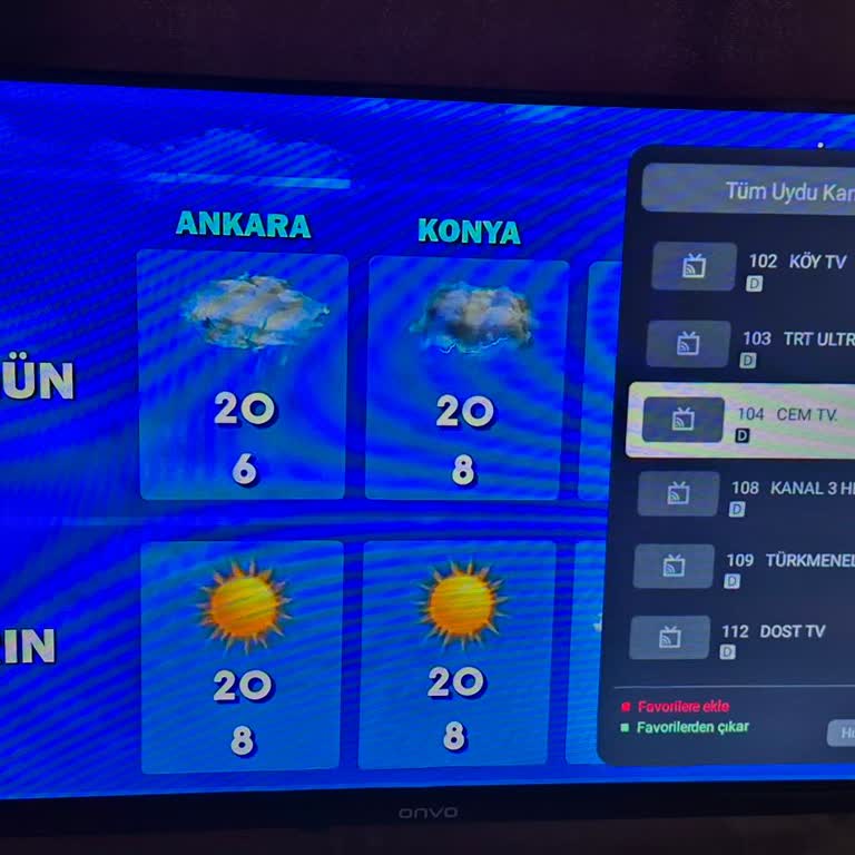 Onvo Televizyonunda Kanal Sıralaması Kayboluyor