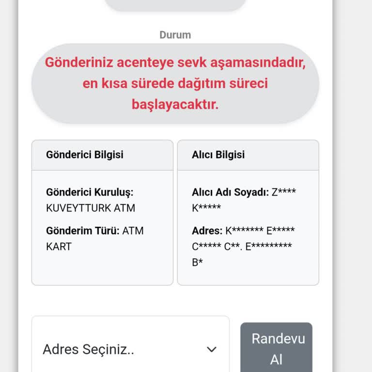 Kuveyt Türk Banka Kartım Günlerdir Teslim Edilmedi Ve Kargo Bilgisi Paylaşılmadı