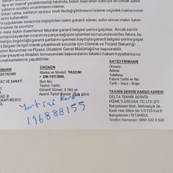Delta Teknik Servis, Arızalı Ürünü Tamir Edemedi Ve Yüksek Kargo Ücreti Aldı
