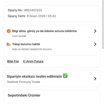 Kurye Aramadan Kapıya Bırakılan Siparişin Çalınması Ve İade İsteği