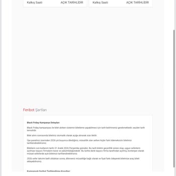 Feribotlines Voucher Kullanılamıyor, İade Talebi