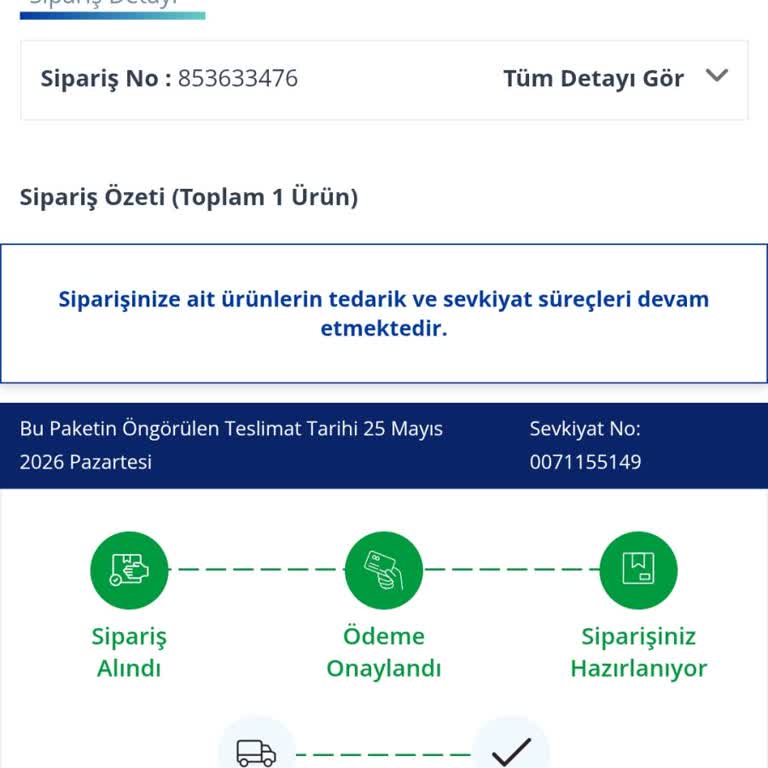 Teslim Edilmeyen TV İçin Acil Lojistik Bilgi Ve İade Talebi