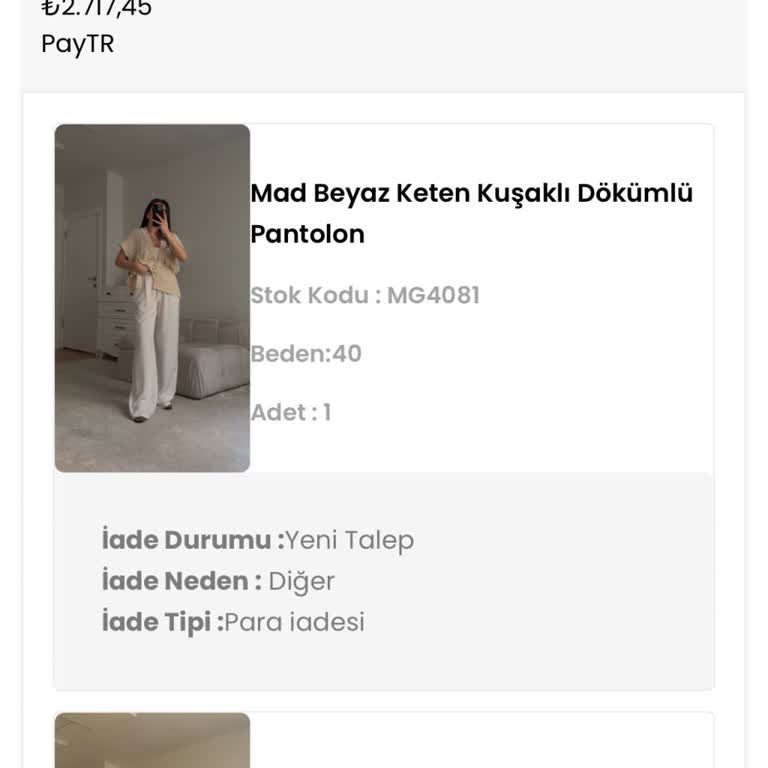 Moog Butik'te İade Ücretinin Geri Ödenmemesi Ve Yanıtsız Muhasebe