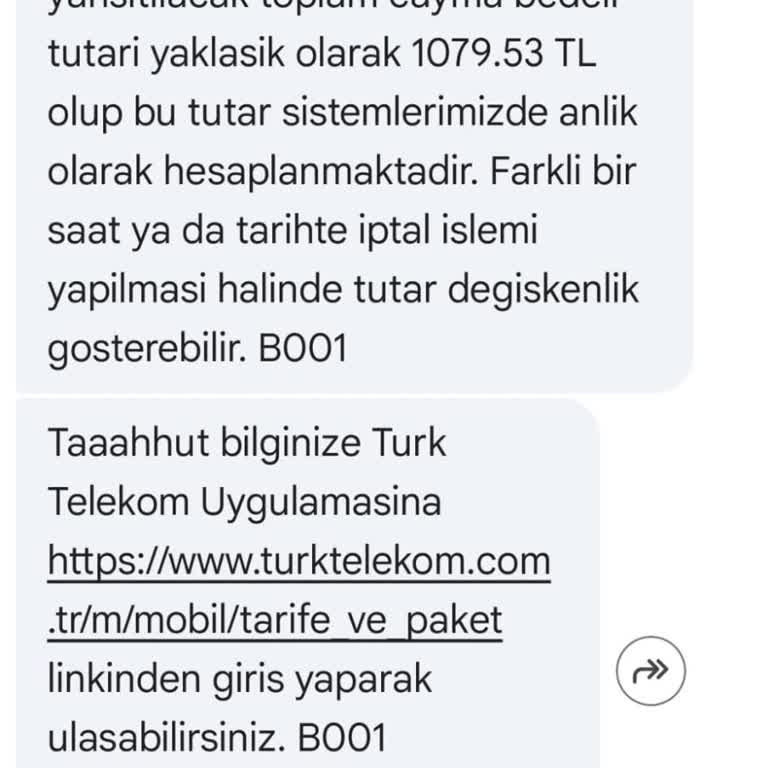 Yanlış Tarife Değişikliği İçin 1070 TL Cayma Bedeli İadesi Talebi