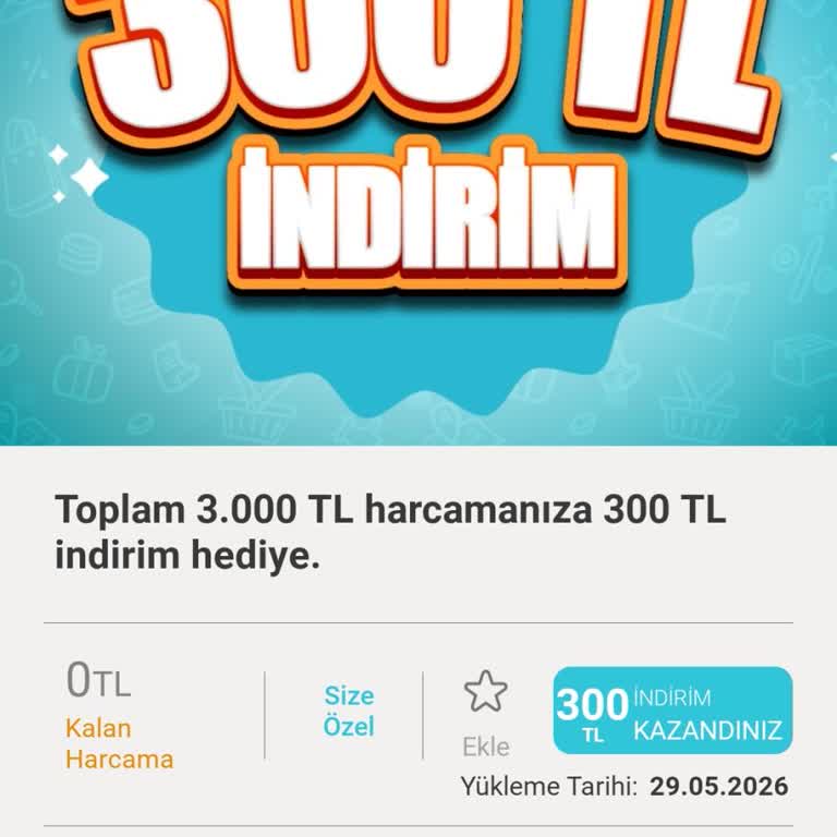 300 TL Kampanya İndirimi Kartıma Yansıtılmadı