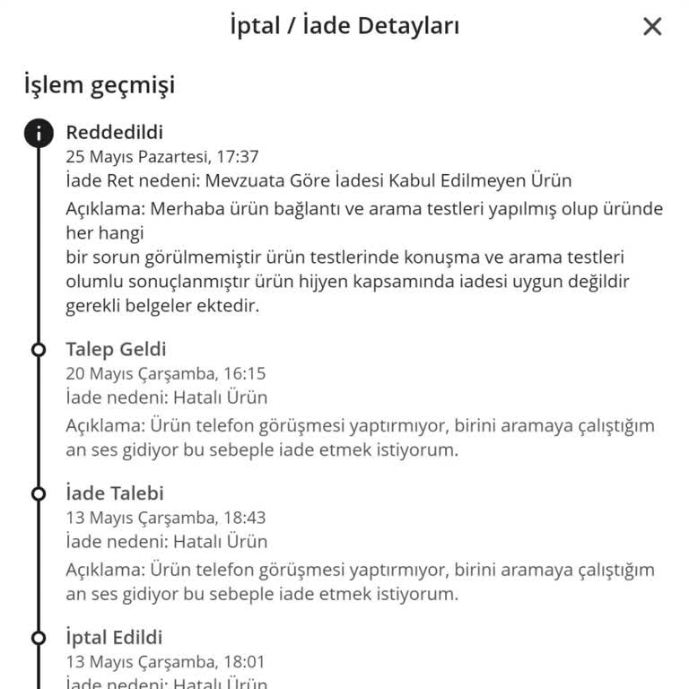 Yanıltıcı Bilgi Bağlantı Sorunu Ve Hijyen Gerekçesiyle İade Reddi