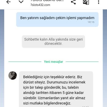 7slot Casino Banka Havalesi Gecikmesi Ve Çelişkili Bilgilendirme