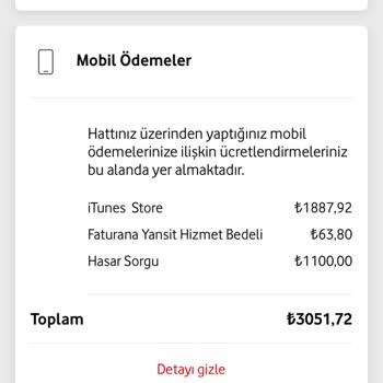 İzinsiz 1.800 TL Apple Harcaması Vodafone Faturasına Yansıtıldı: İptal Ve İnceleme Talebi