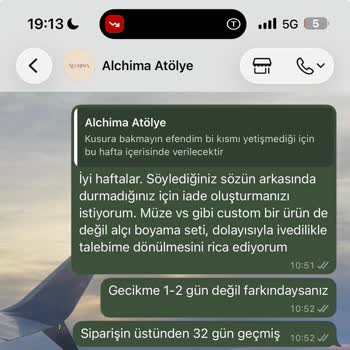 Alchimia Atölye'den Alınan Ürün Gönderilmedi, 1400 TL Ücret İadesi Talebi