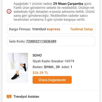 Yanlış Ürün Teslimi Ve İade Reddi Nedeniyle Trendyol Ve Trendyol Express Sorumluluk Çatışması