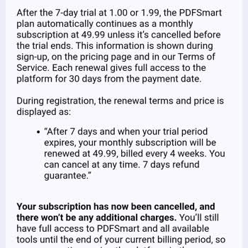 Refund Demand From PDFsmart