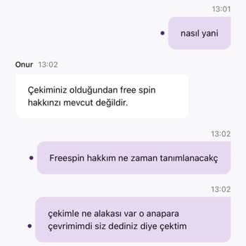 Kampanya Şartları Değiştirildiği İçin Free Spin Bonusu Reddi