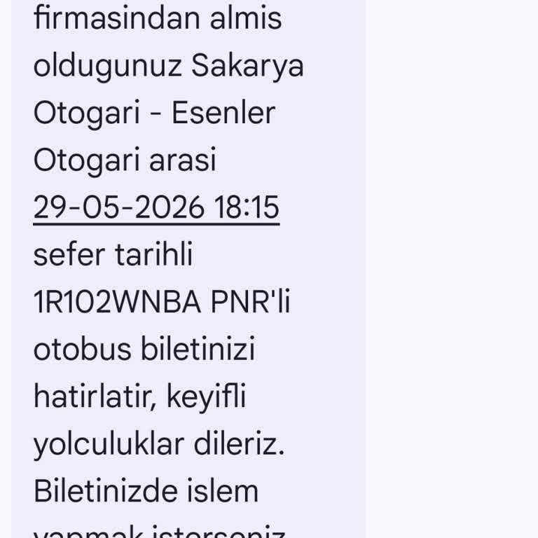 Ankara İstanbul Seferinde İki Saatlik Gecikme Ve Bilgi Eksikliği Nedeniyle Bilet İadesi Talebi