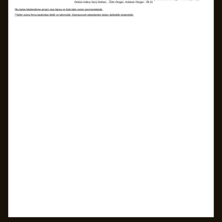Var Olmayan Otobüs Seferi Satışı Nedeniyle 2400 TL’lik Bilet İadesi Talebi