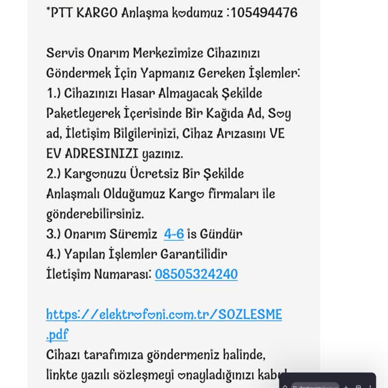 Yetkisiz Servis Ücreti Talebi Ve Tabletimin İadesi