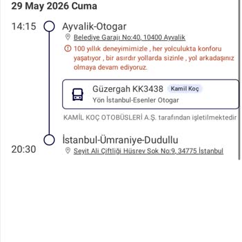 Kamil Koç Seferinde 2,5 Saat Gecikme Ve Bilgilendirme Eksikliği