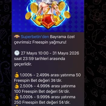 Superbet Ücretsiz Spin Promosyonu Koşulları Keyfi Değiştirildi