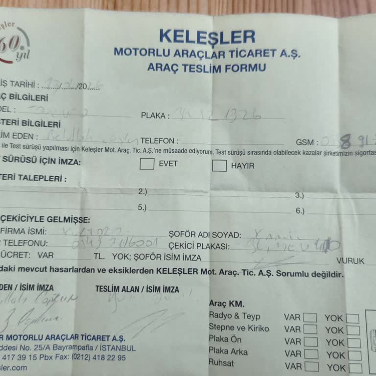 Kaza Sonrası Ford Yetkili Servisin Araç Kabul Etmemesi Ve Ek Çekici Ücreti Talebi