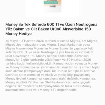 Kampanya Şartlarını Yerine Getirdim, Money Hesabına Yüklenmedi