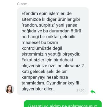 Oyun Dinar'dan Satın Alınan 1800 UC İçin Sadece 120 UC Yüklendi Ve İade Talebi