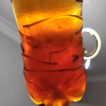 Lipton Ice Tea Şişesinde Kağıt Parçası Ve Küf Tortusu