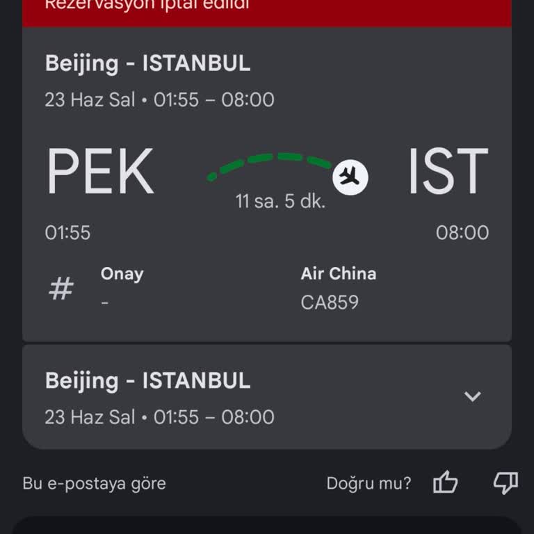 Air China’nın İptal Ettiği Dönüş Uçuşu İçin Turna’dan Çözüm Ve Masraf Karşılaması Talebi