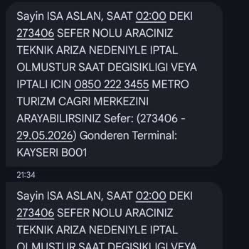 Metro Turizm Otobüs İptali Ve Çözüm Sunulmayan Çağrı Merkezi