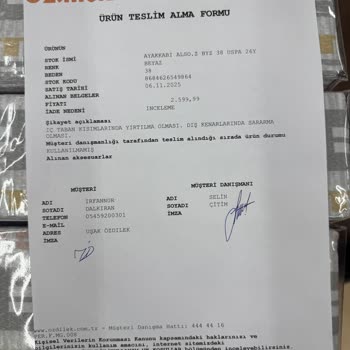 Kısa Sürede Deforme Olan USPA Ayakkabısı İçin Değişim Ve İade Talebi
