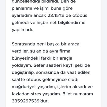 Keyfi Sefer Saati Değişikliği Ve Otobüs Gelmemesi Nedeniyle Yaşanan Mağduriyet
