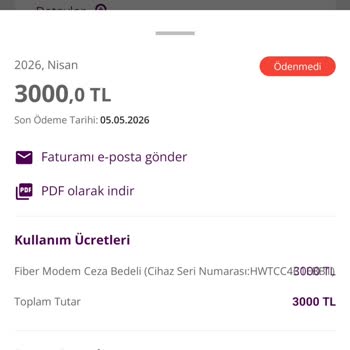Modem İadesi İstemeden Kesilen Haksız 3.000 TL Ceza Ve Hizmet Kesintisi