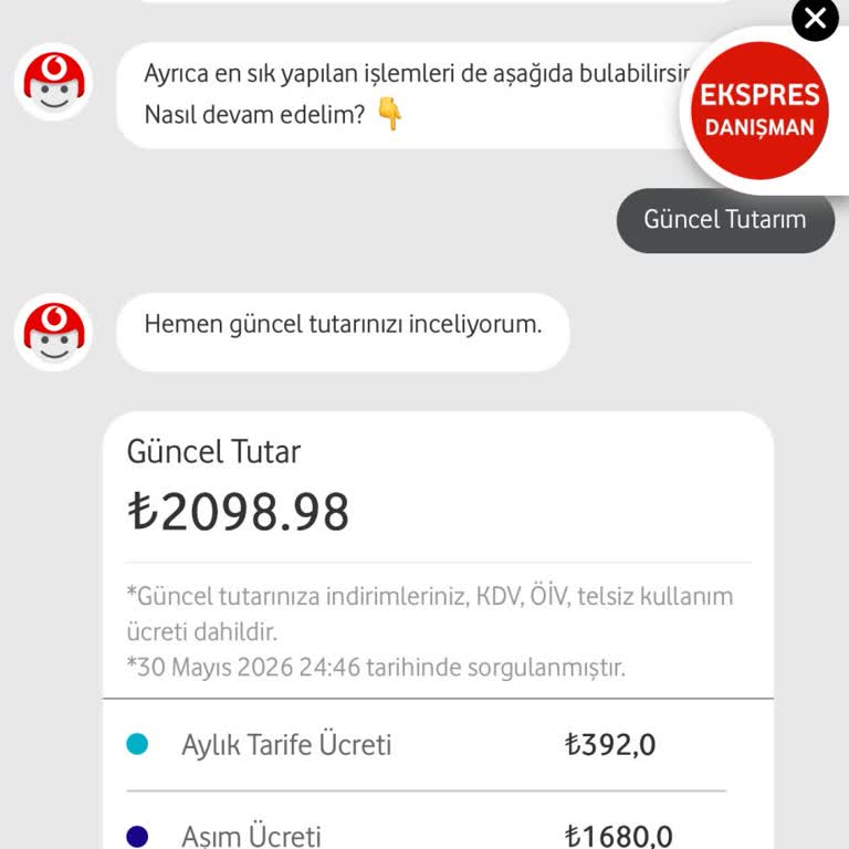 Kırmızı Fırsat 60 GB Tarifi İçin Hatalı İnternet Aşım Ücreti Düzeltme Talebi