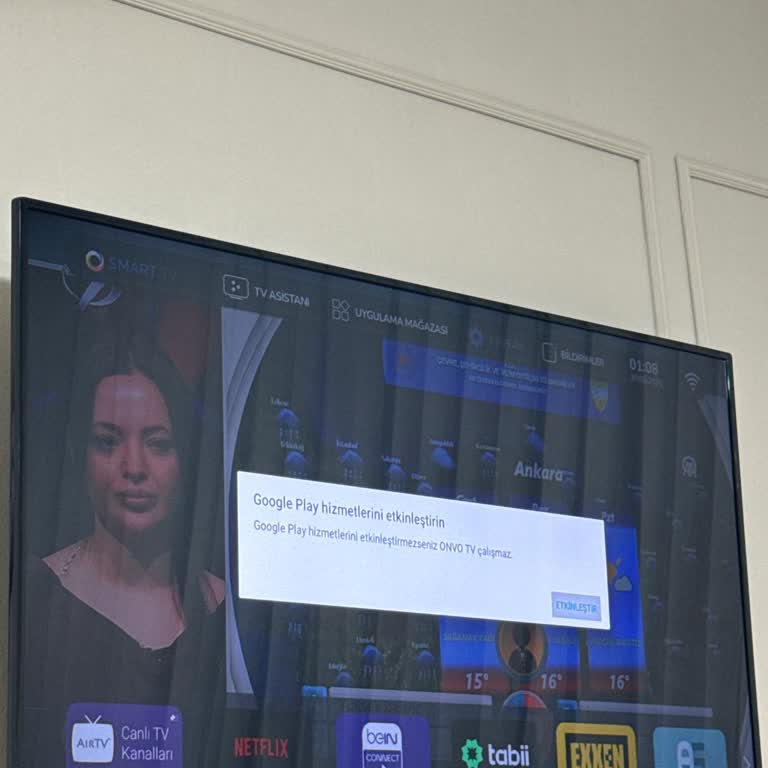 Onvo Akıllı TV’de Google Play Hizmetleri Uyarısı Nedeniyle Çalışmama Ve Yazılım Güncellemesi Talebi