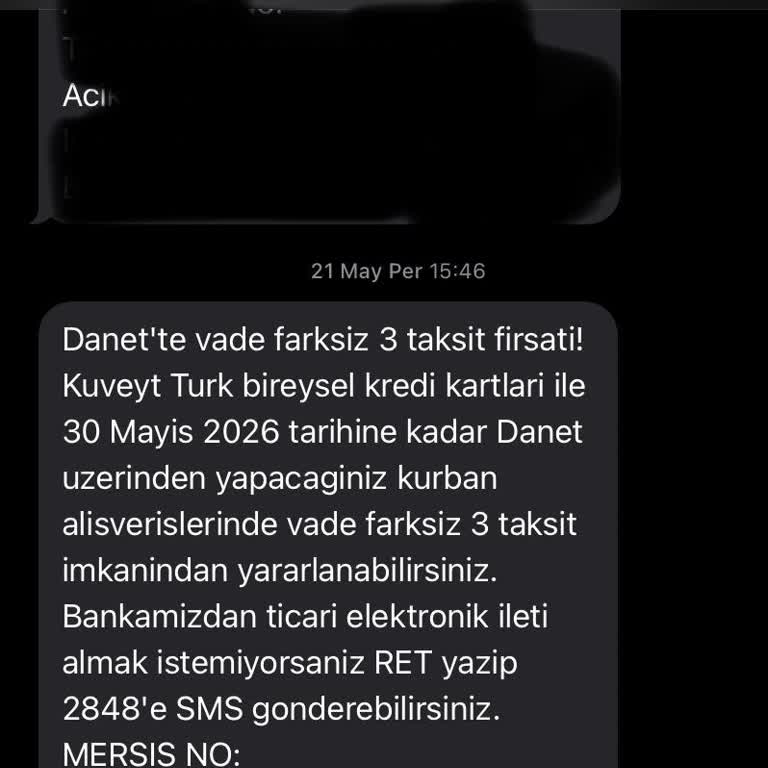 Kuveyt Türk Sağlam Kartta Vade Farksız 3 Taksit Uygulanmadı