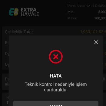 100 Bin TL Çekiminde Sistem Hatası Ve Destek Sorunu