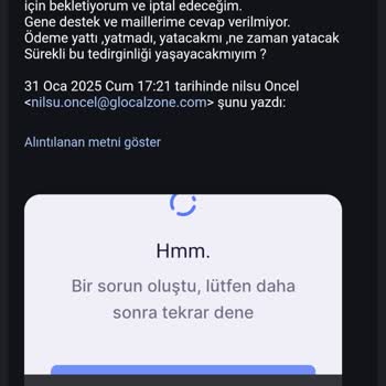 Glocalzone Ödeme Gecikmesi Ve Yanıt Yokluğu