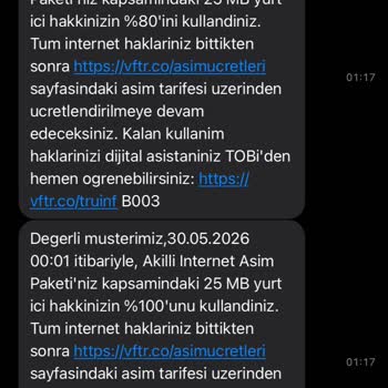 Gecikmeli SMS Uyarıları Nedeniyle Aşım Ücretlendirmesi Ve Fatura Düzeltme Talebi