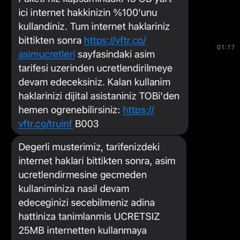 Gecikmeli SMS Uyarıları Nedeniyle Aşım Ücretlendirmesi Ve Fatura Düzeltme Talebi