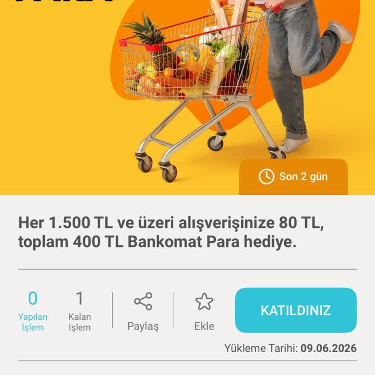 VakıfBank Gıda Alışverişi Kampanyası Kredisi İşlemde Görünmüyor