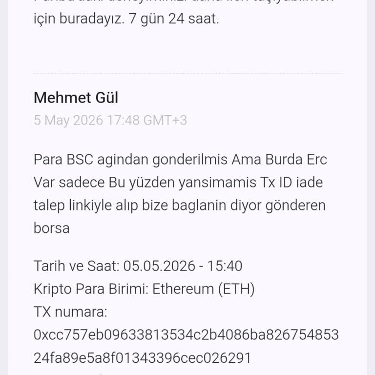 Ethereum Transferi Yanlış Ağda Gönderildi, Betparibu'da Hesaba Yansımıyor Ve Çözüm Bekleniyor
