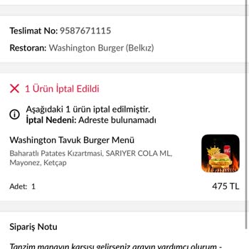 Restoran Kapanınca Sipariş İptal Edildi Ve Adreste Yoktunuz İddiası
