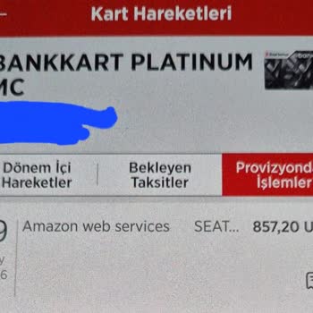 Ziraat Bankası Kredi Kartımdan Yetkisiz AWS Harcaması
