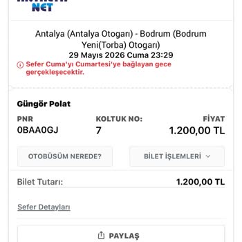Uzun Gecikme Ve Klima Çalışmayan Otobüste Bilet İadesi Talebi