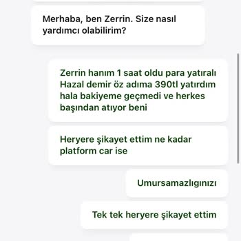 Hesaba Yatırılan 400 TL Görünmüyor Ve Canlı Destek Yardımsız