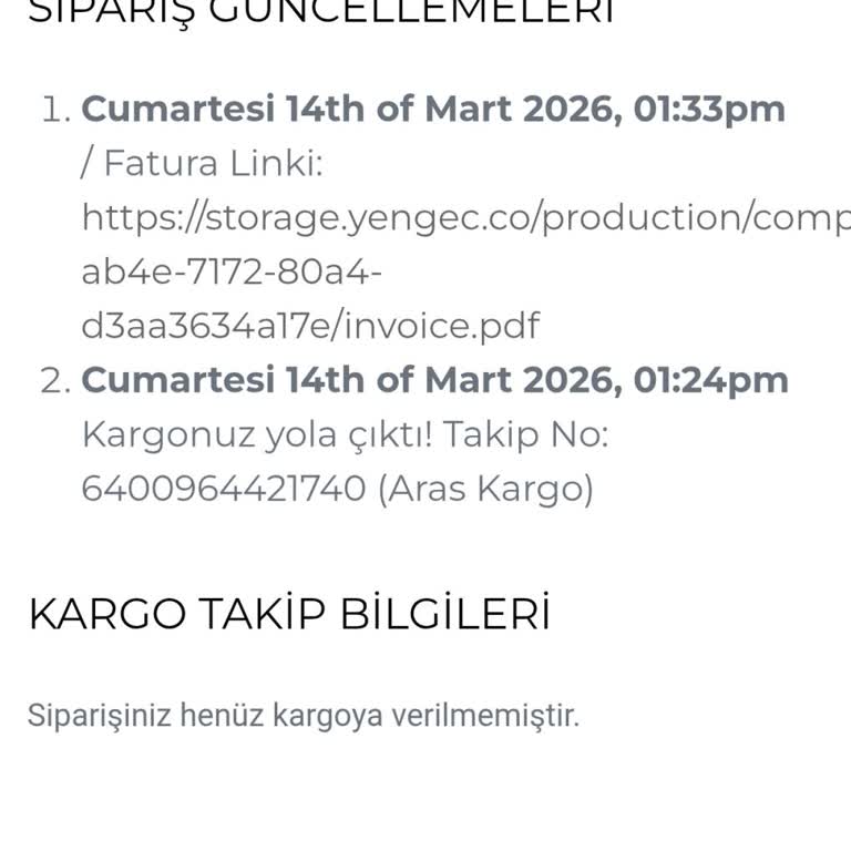 Organic Scarfs Eksik Çanta ve Gecikmiş İade Talebi