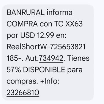ReelShort sigue cobrando una suscripción cancelada, solicito reembolso