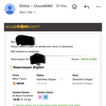 Metro Turizm'de Habersiz Otobüs Değişikliği Ve Kapatılmış Koltuklar