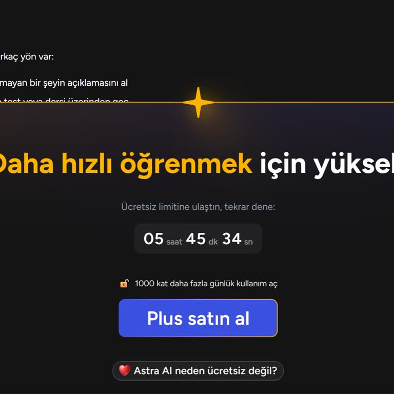 Astra Al Düşük Kullanım Limiti Nedeniyle Neredeyse Hiç Verim Alamıyorum