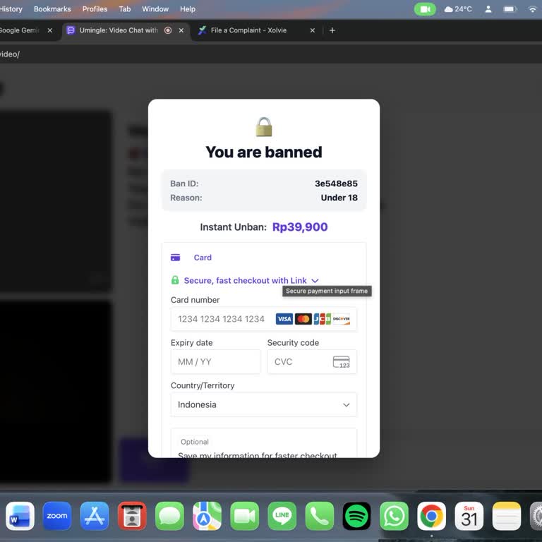 Umingle Wrongfully Banned My Account for Being Under 18 Even Though I Am 21